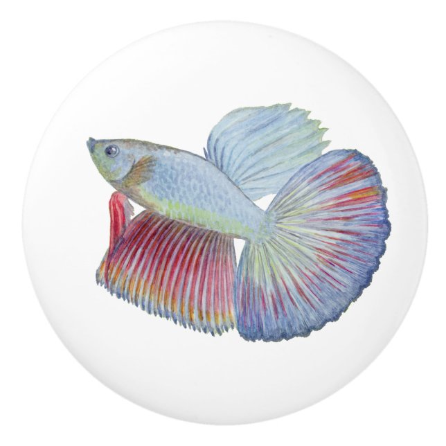 Bouton De Porte En Céramique Betta Fish Ceramic Knob (Devant)