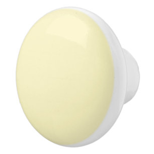 Bouton De Porte En Céramique Beurre jaune uni