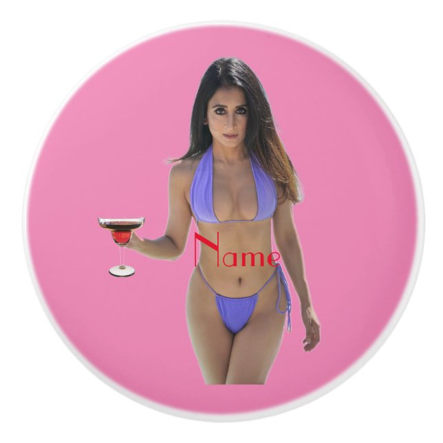 Bouton De Porte En Céramique Bikini brun beauté Thunder_Cove (Devant)