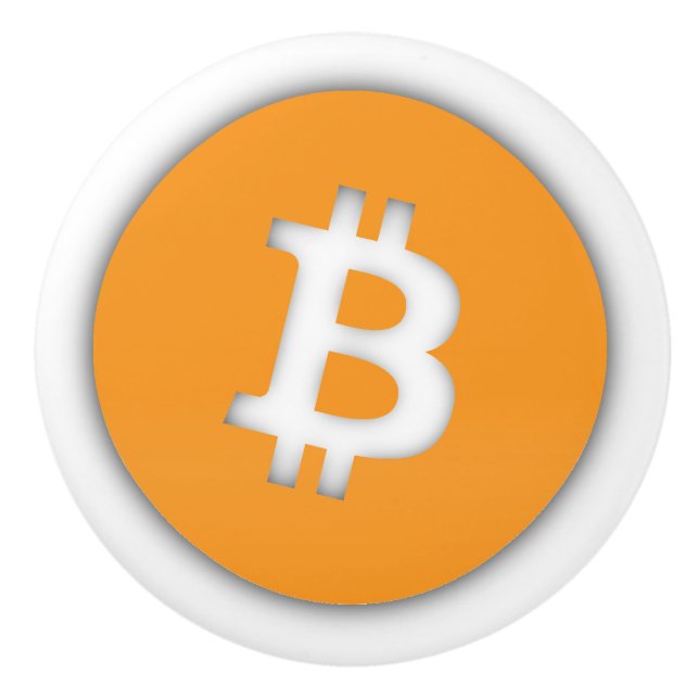 Bouton De Porte En Céramique Bitcoin Knob (Devant)