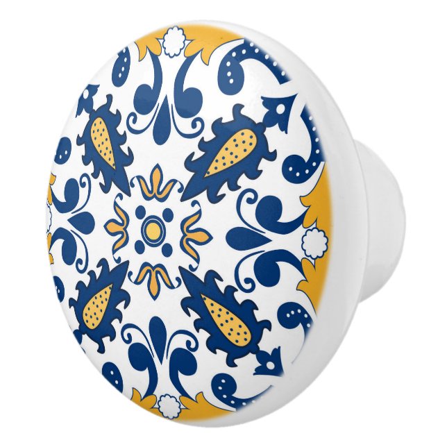 Bouton De Porte En Céramique 💙 bleu 💛 bleu de beautiful (Droite)
