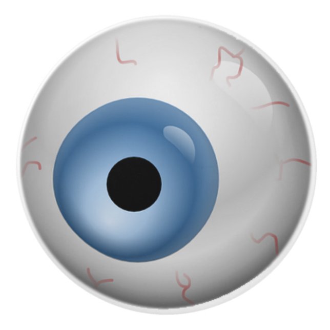 Bouton De Porte En Céramique Bleu Eyeball Zombie Drawer Knower (Devant)
