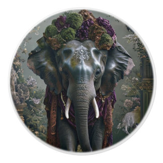 Bouton De Porte En Céramique Blossom éléphant