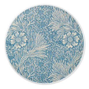 Bouton De Porte En Céramique Blue Marigolds (par William Morris)