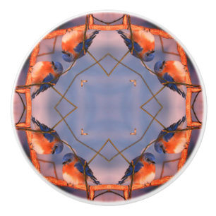 Bouton De Porte En Céramique Bluebird Nature Art Abstrait