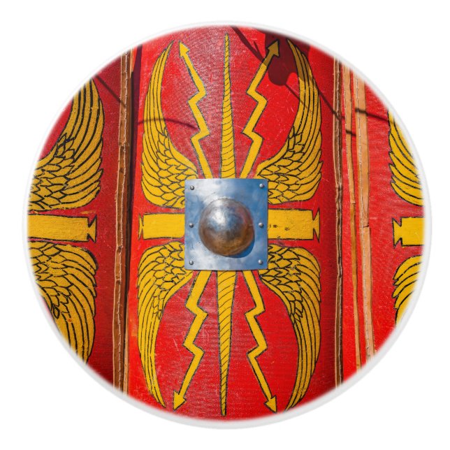 Bouton De Porte En Céramique Bouclier militaire romain - Scutum (Devant)