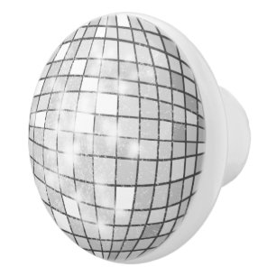 Bouton De Porte En Céramique Boule Disco