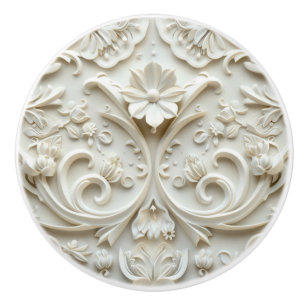 Bouton De Porte En Céramique Bouton en céramique blanche vintage