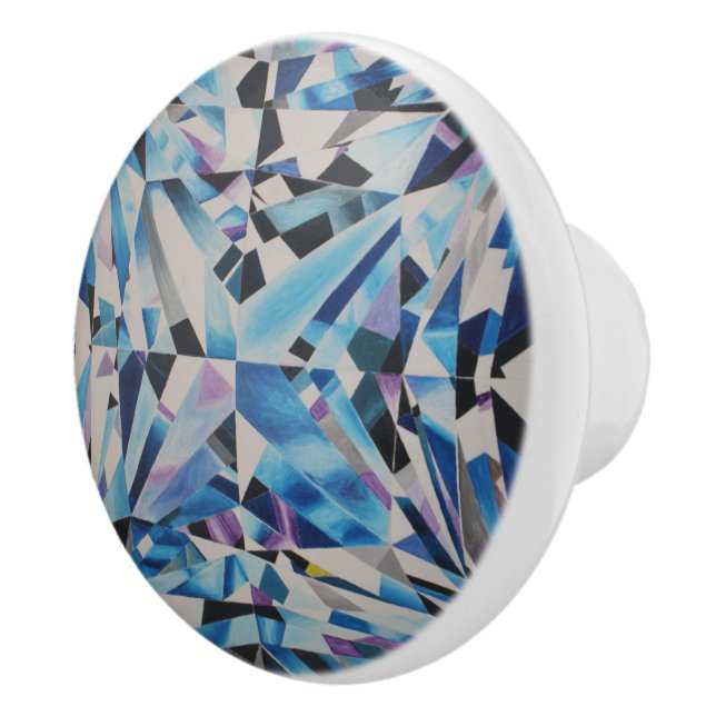 Bouton De Porte En Céramique Bouton en céramique de diamant en verre (Droite)