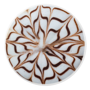 Bouton De Porte En Céramique Bouton en céramique de motif de cappuccino