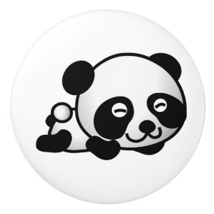 Bouton De Porte En Céramique Bouton en céramique. Panda