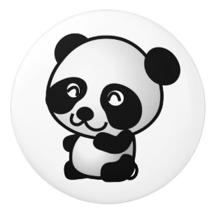 Bouton De Porte En Céramique Bouton en céramique. Panda