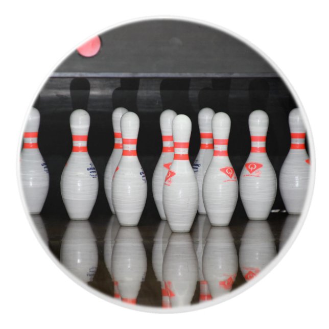 Bouton De Porte En Céramique Bowling (Devant)