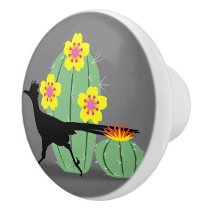 Bouton De Porte En Céramique Cactus Et Roulements