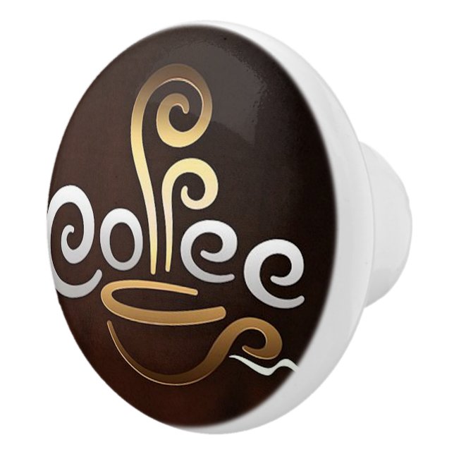Bouton De Porte En Céramique Café (Droite)