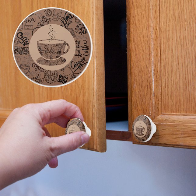 Bouton De Porte En Céramique Café foncé (Créateur téléchargé)