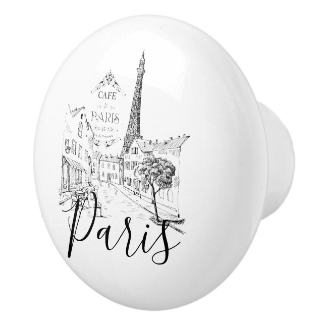 Bouton De Porte En Céramique Café Paris (Droite)