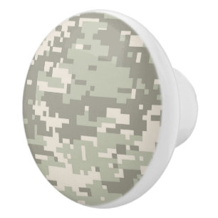 Bouton De Porte En Céramique Camouflage numérique de tempête urbaine personnali