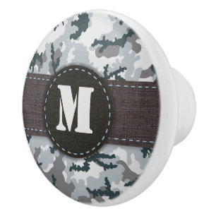 Bouton De Porte En Céramique Camouflage urbain