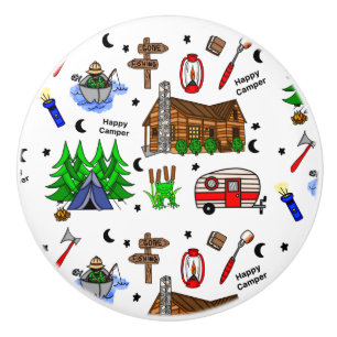Bouton De Porte En Céramique Camping Pêche du Midwest