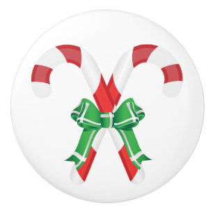 BOUTON DE PORTE EN CÉRAMIQUE CANDYCANS DE NOËL