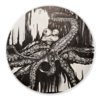 Bouton De Porte En Céramique Capsules à pieuvre par Samira Sperry