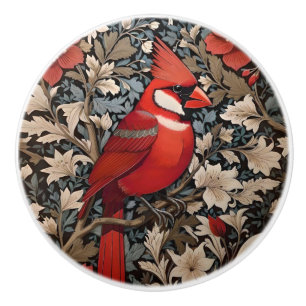 Bouton De Porte En Céramique Cardinal du Nord Inspiré de William Morris