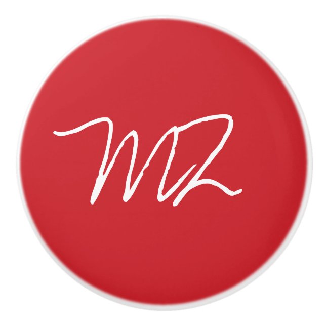 Bouton De Porte En Céramique Cardinal rouge personnalisé (Devant)