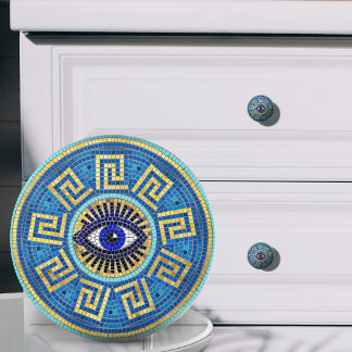 Bouton De Porte En Céramique Carrelage en mosaïque de l'oeil mal