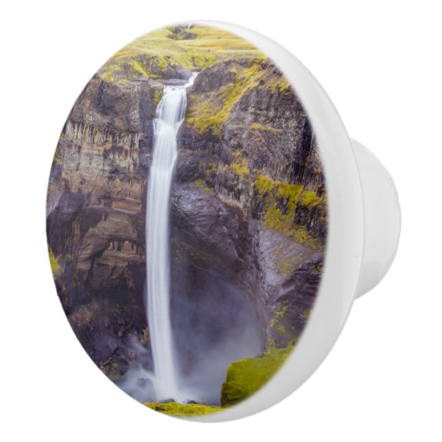 Bouton De Porte En Céramique Cascade de Haifoss, Islande (Droite)