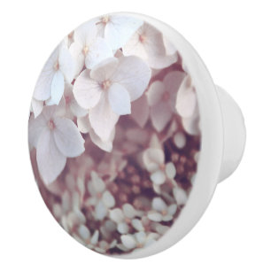 Bouton De Porte En Céramique Céramique Bouton Teinte Rose Hydrangea Fleur Botan