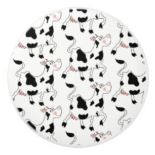 Bouton De Porte En Céramique Céramique Cabinet Knob-Cow