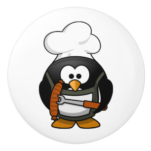 Bouton De Porte En Céramique Céramique Chef Knob/Penguin