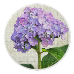 Bouton De Porte En Céramique Céramique d'Hydrangea