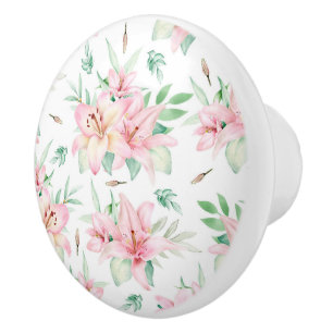 Bouton De Porte En Céramique Céramique florale