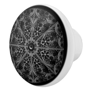 Bouton De Porte En Céramique Céramique noir