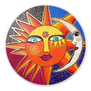 Bouton De Porte En Céramique Céramique Selenelion Knob