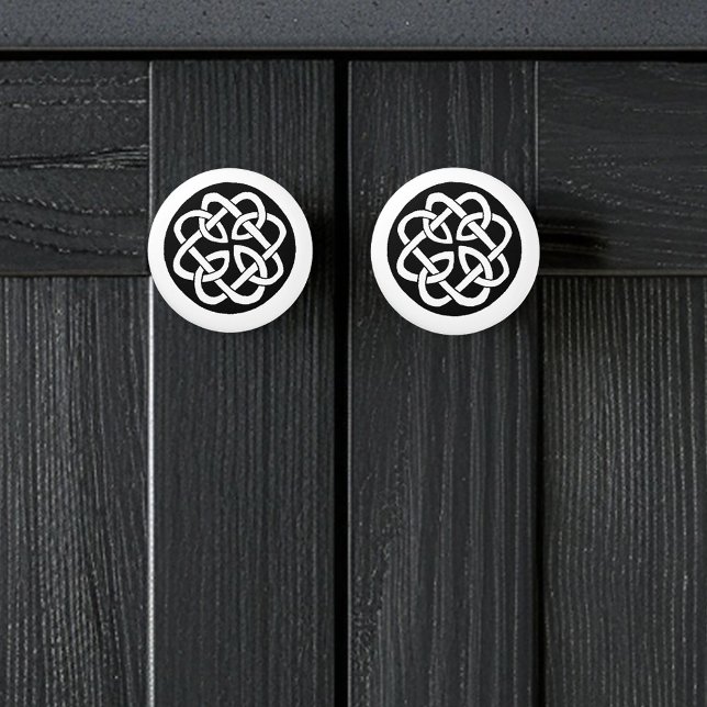 Bouton De Porte En Céramique Cercle de travail de noeud celtique (Créateur téléchargé)