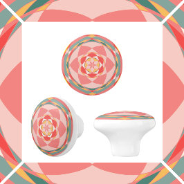 Bouton De Porte En Céramique Cercles de couleur