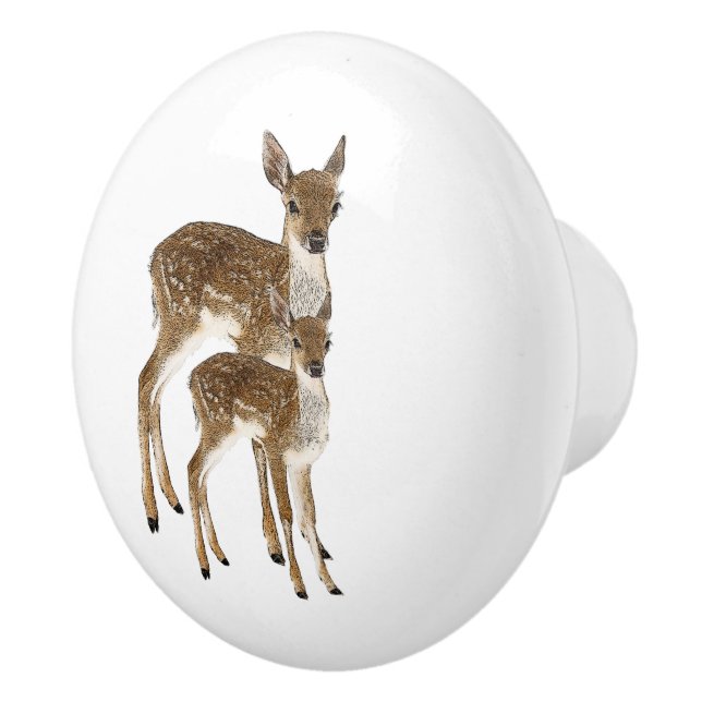 Bouton De Porte En Céramique Cerf (Droite)