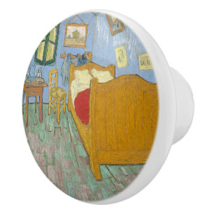 Bouton De Porte En Céramique Chambre de Van Gogh à Arles - Jaune et Bleu Classi