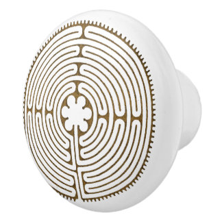 Bouton De Porte En Céramique Chartres Labyrinthe style ancien + vos idées