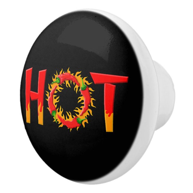 BOUTON DE PORTE EN CÉRAMIQUE CHAUD (Droite)