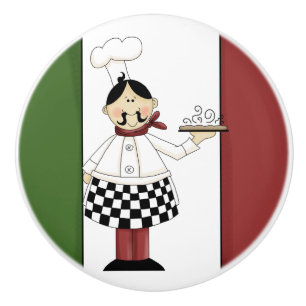 Bouton De Porte En Céramique Chef italien #7