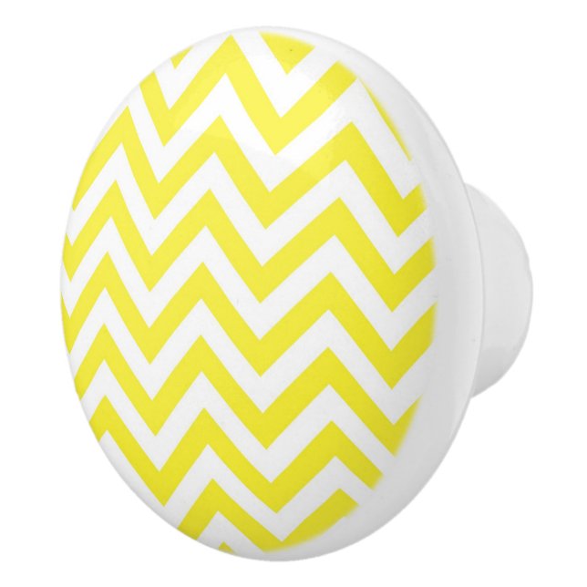 Bouton De Porte En Céramique Chevron Zig Zag (Droite)