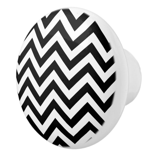 Bouton De Porte En Céramique Chevron Zig Zag (Droite)