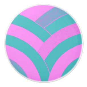 Bouton De Porte En Céramique chevrons modernes et élégants