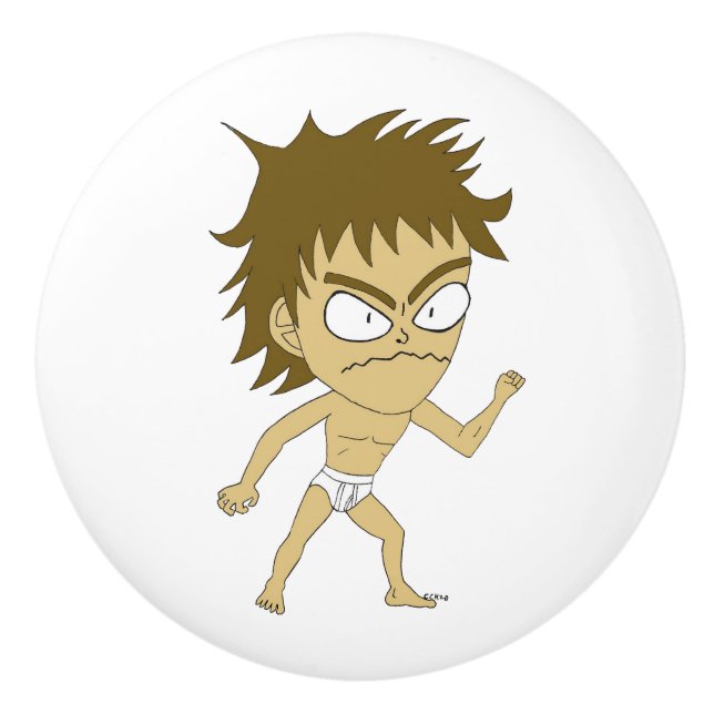 Bouton De Porte En Céramique chibi (Devant)