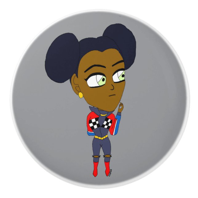 Bouton De Porte En Céramique chibi (Devant)