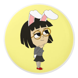 Bouton De Porte En Céramique chibi bunnygirl